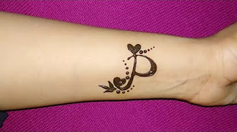 Detail Gambar Henna Huruf Nomer 12