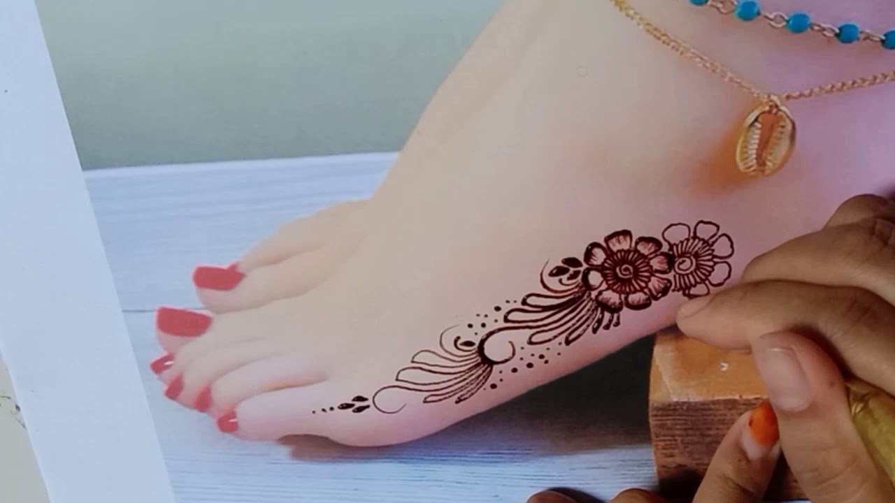 Detail Gambar Henna Kaki Simple Nomer 3