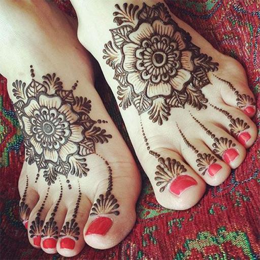 Detail Gambar Henna Kaki Simple Nomer 23