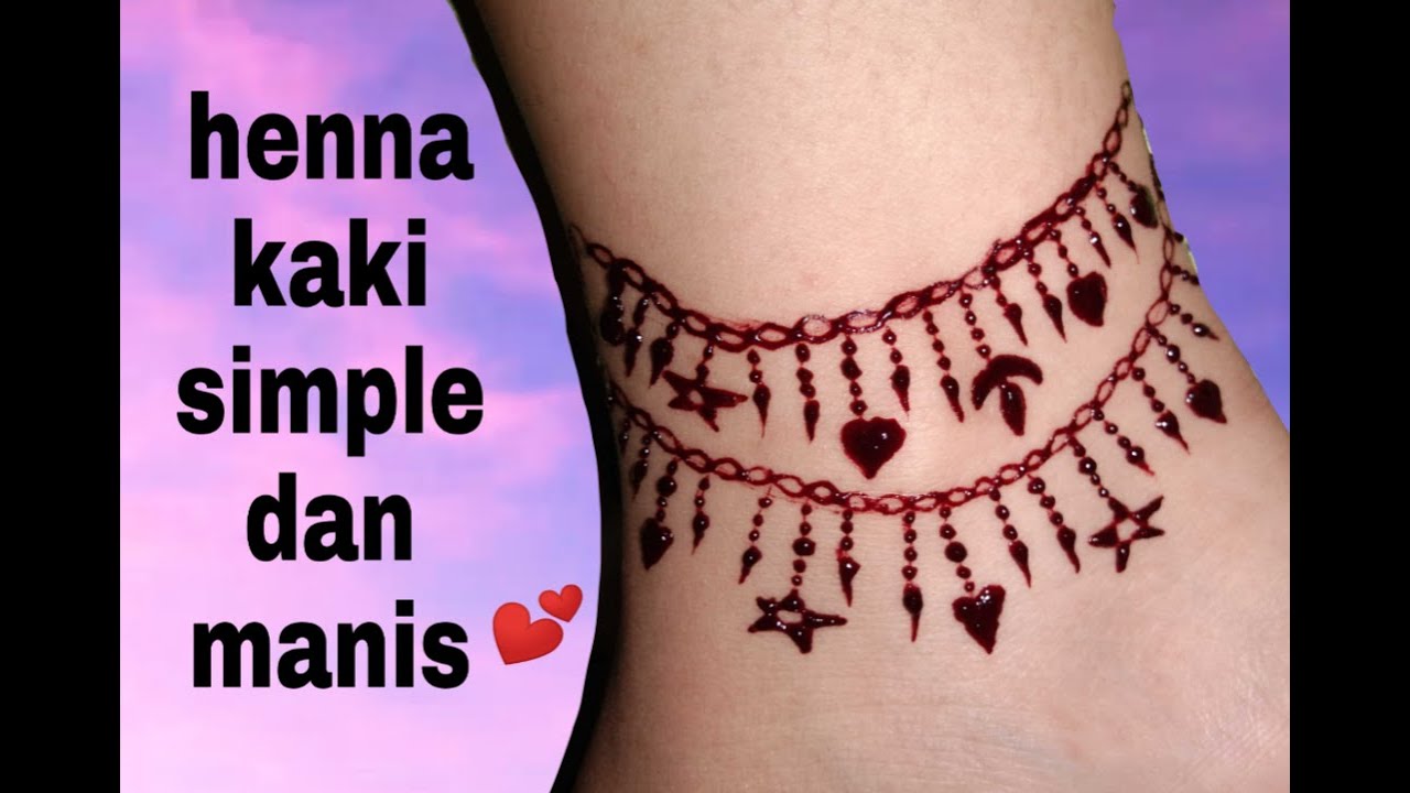 Detail Gambar Henna Simple Di Kaki Nomer 16