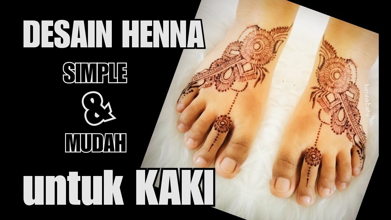 Detail Gambar Henna Simple Di Kaki Nomer 34