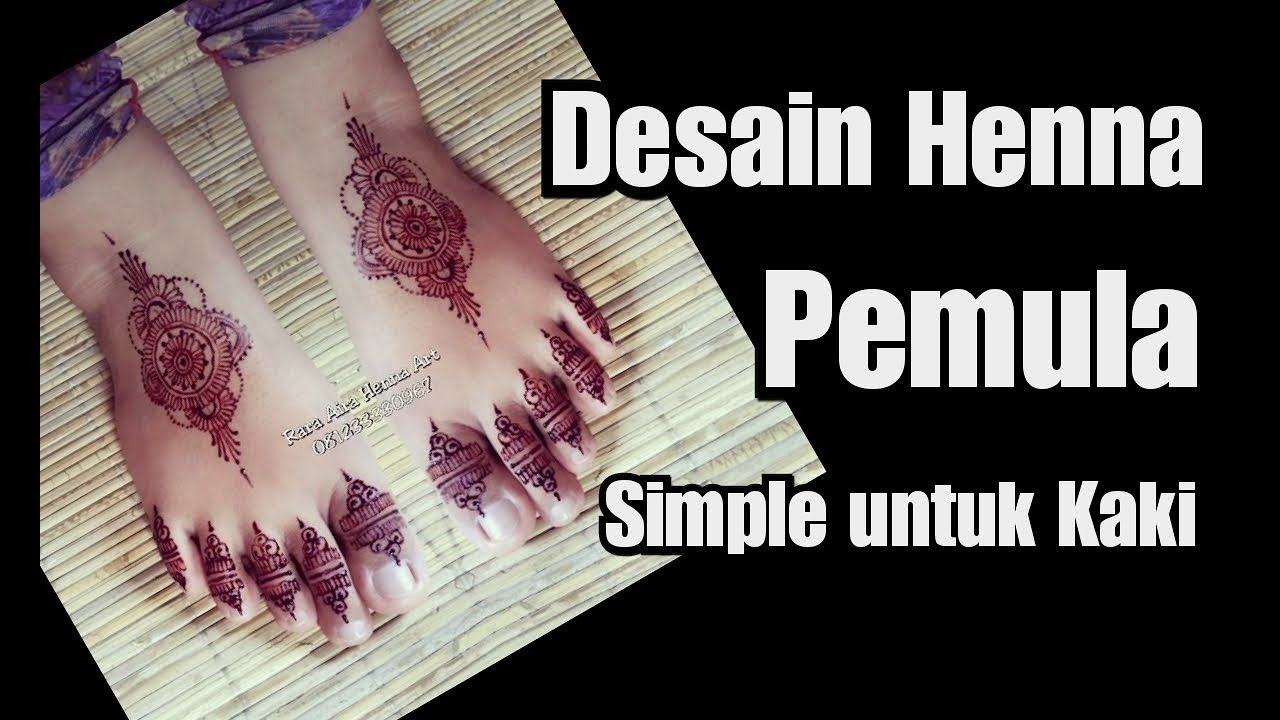 Detail Gambar Henna Simple Di Kaki Nomer 55