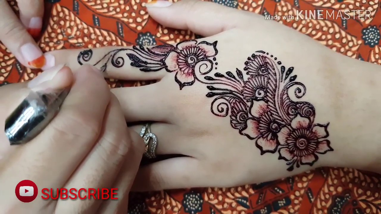 Detail Gambar Henna Tangan Bunga Simple Nomer 19