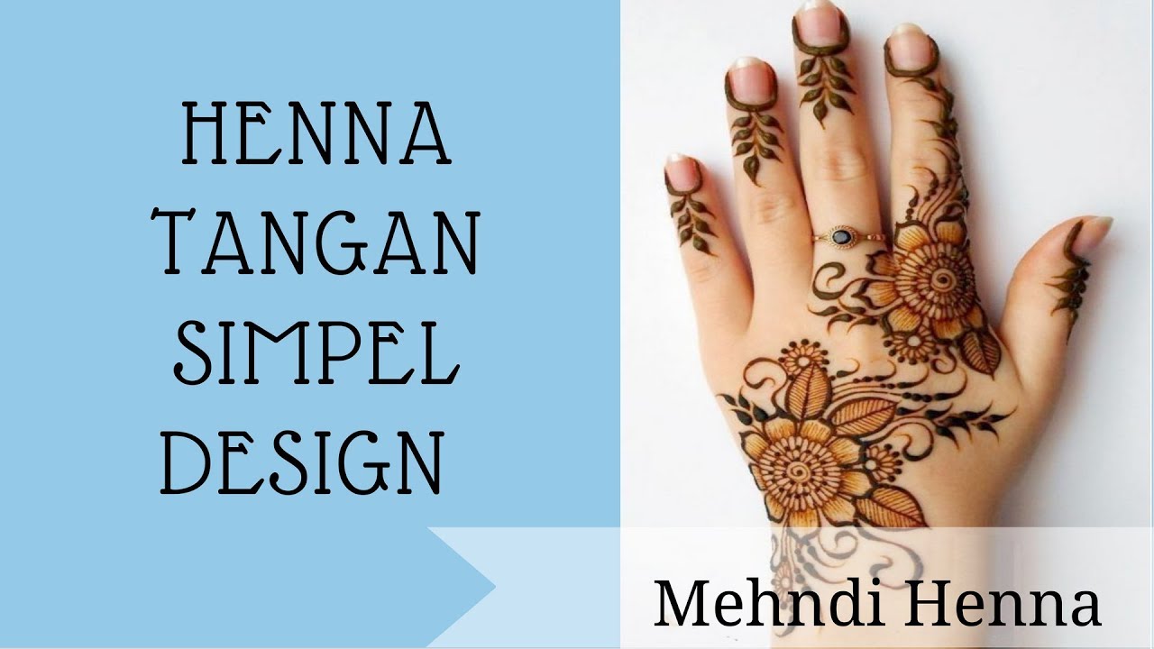 Detail Gambar Henna Tangan Bunga Simple Nomer 45