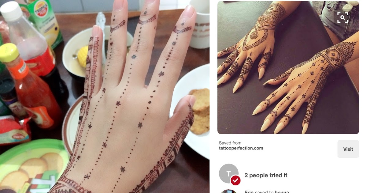 Detail Gambar Henna Tangan Simple Untuk Pemula Nomer 57