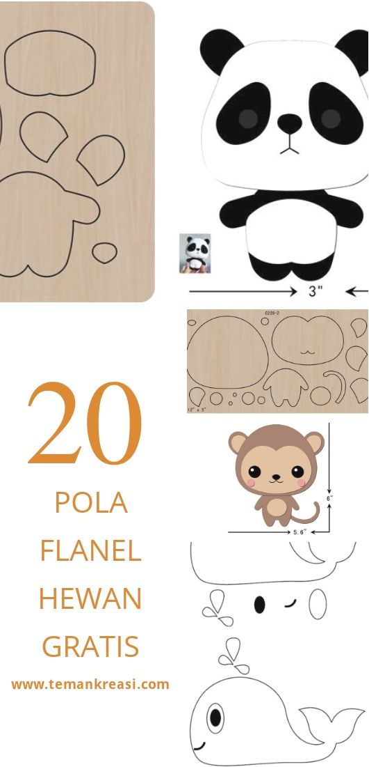 Detail Gambar Hewan Dari Kain Flanel Nomer 24