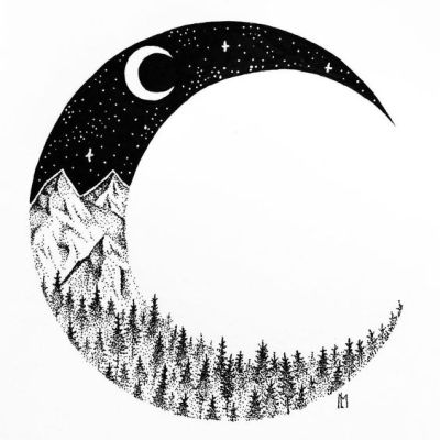 Detail Moon And Stars Drawing Tumblr Nomer 8