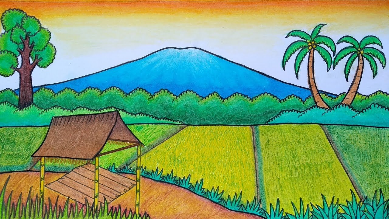 Detail Contoh Gambar Pemandangan Sawah Nomer 4