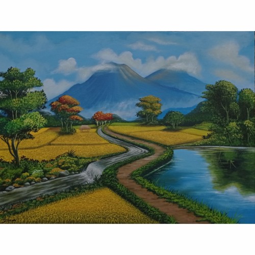 Detail Contoh Gambar Pemandangan Sawah Nomer 37