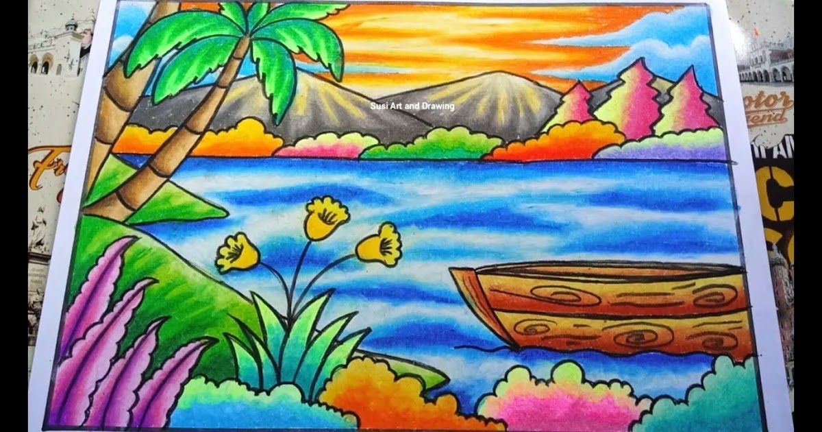 Detail Contoh Gambar Pemandangan Yang Mudah Nomer 13
