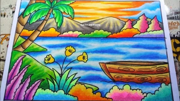 Detail Contoh Gambar Pemandangan Yang Mudah Nomer 17
