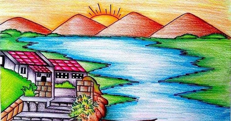 Detail Contoh Gambar Pemandangan Yang Mudah Nomer 18