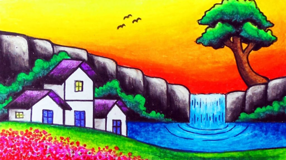 Detail Contoh Gambar Pemandangan Yang Mudah Nomer 23