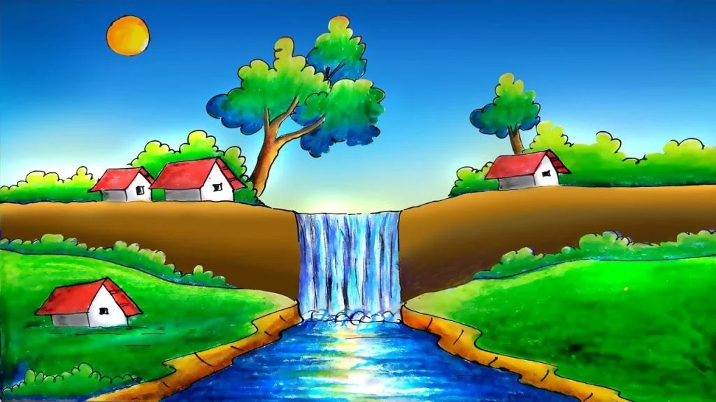 Detail Contoh Gambar Pemandangan Yang Mudah Nomer 27