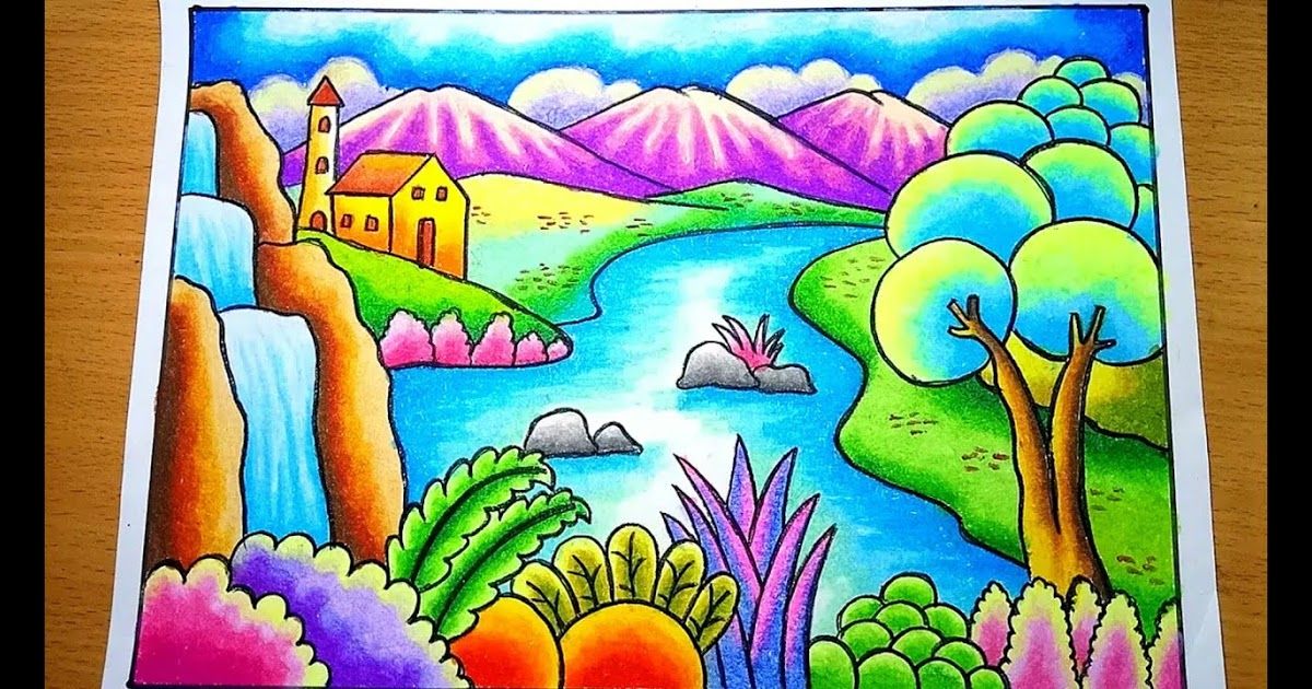 Detail Contoh Gambar Pemandangan Yang Mudah Nomer 28