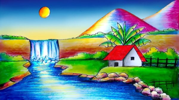 Detail Contoh Gambar Pemandangan Yang Mudah Nomer 45