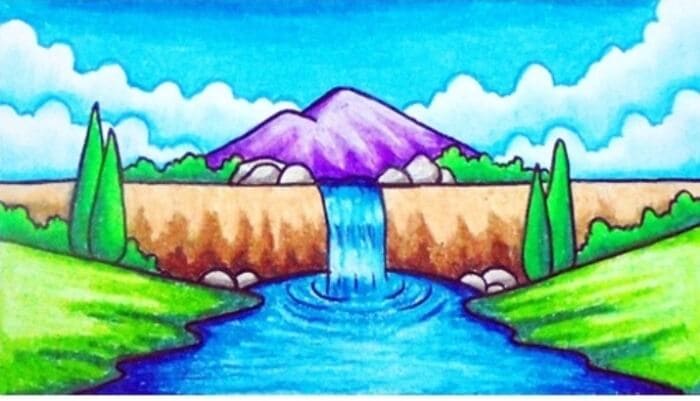 Detail Contoh Gambar Pemandangan Yang Mudah Nomer 48
