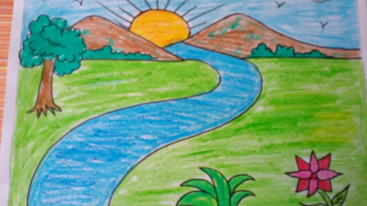 Detail Contoh Gambar Pemandangan Yang Mudah Nomer 50