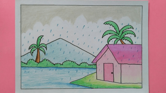Detail Contoh Gambar Pemandangan Yang Mudah Nomer 56