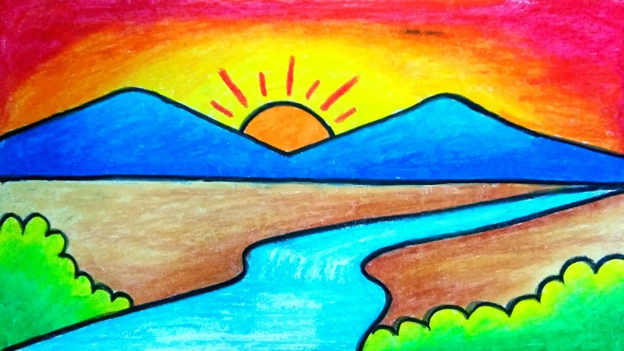 Detail Contoh Gambar Pemandangan Yang Mudah Nomer 9