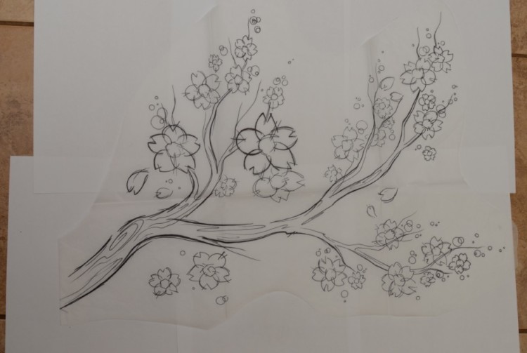 Detail Contoh Gambar Pointilis Bunga Sakura Nomer 3