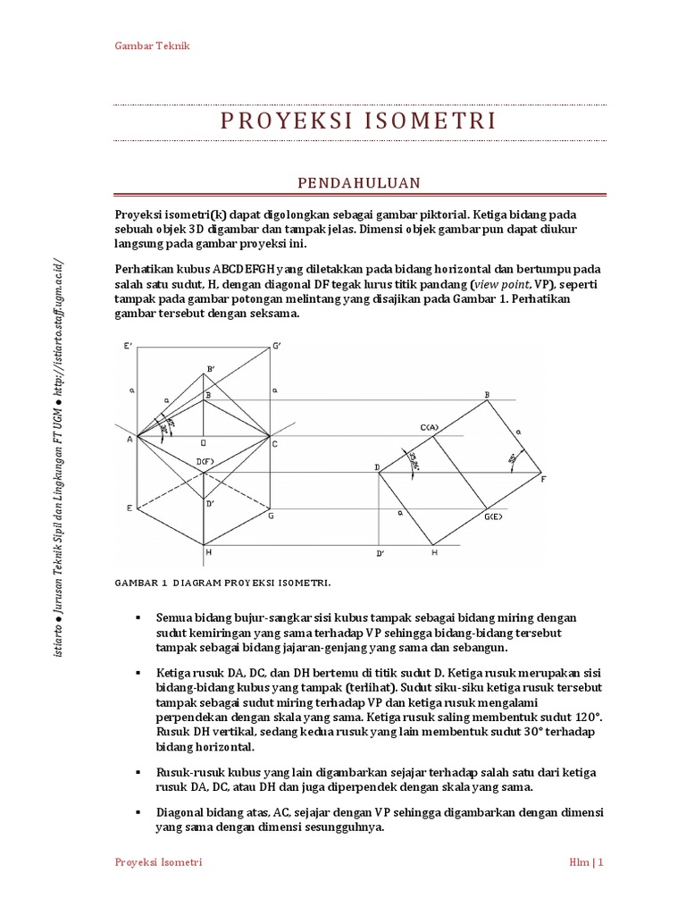 Detail Contoh Gambar Proyeksi Isometri Nomer 42