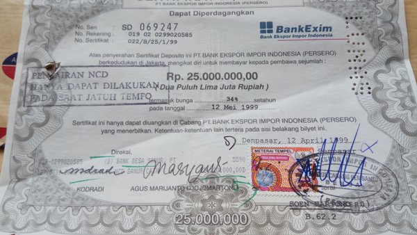 Detail Contoh Gambar Sertifikat Deposito Nomer 4