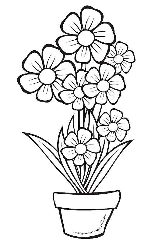Detail Contoh Gambar Sketsa Pot Bunga Nomer 8