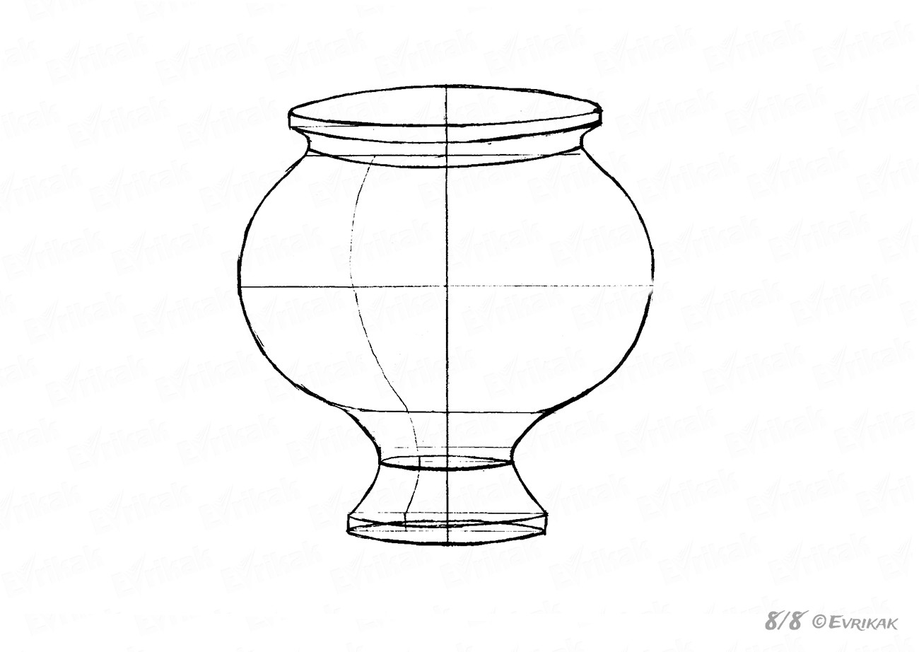 Ваза для срисовки. Рисование вазы. Поэтапное рисование вазы. Эскиз вазы. Ваза карандашом.
