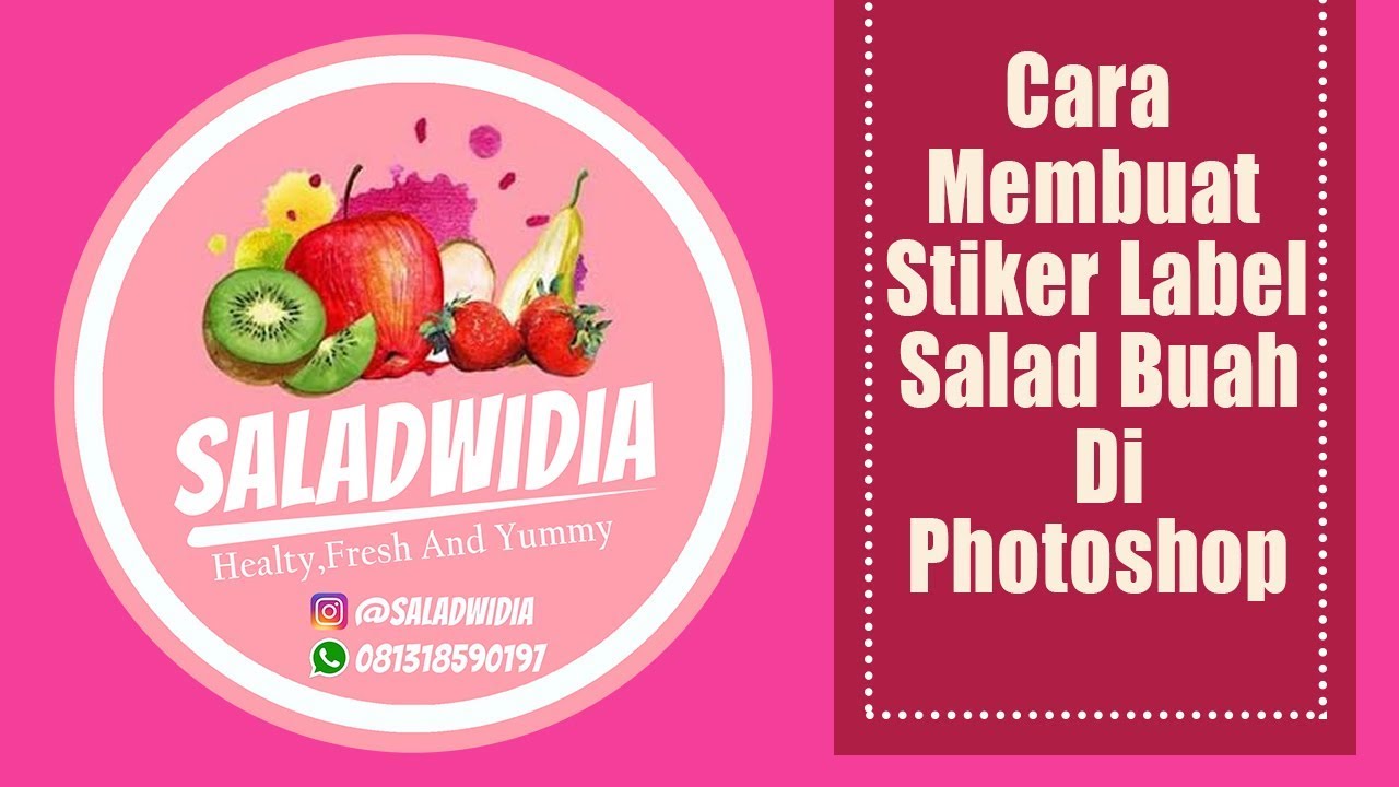 Contoh Gambar Stiker Salad Buah - KibrisPDR