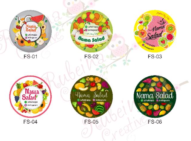 Detail Contoh Gambar Stiker Salad Buah Nomer 17