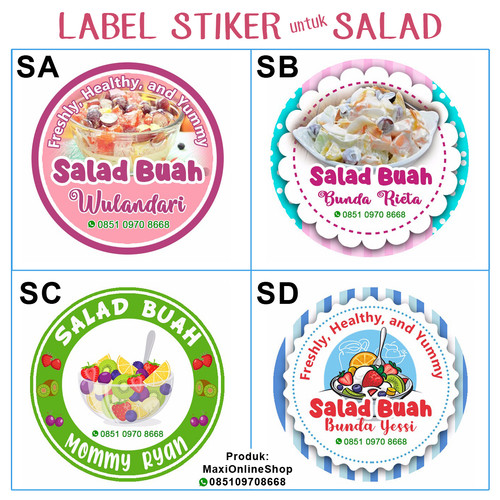 Detail Contoh Gambar Stiker Salad Buah Nomer 3