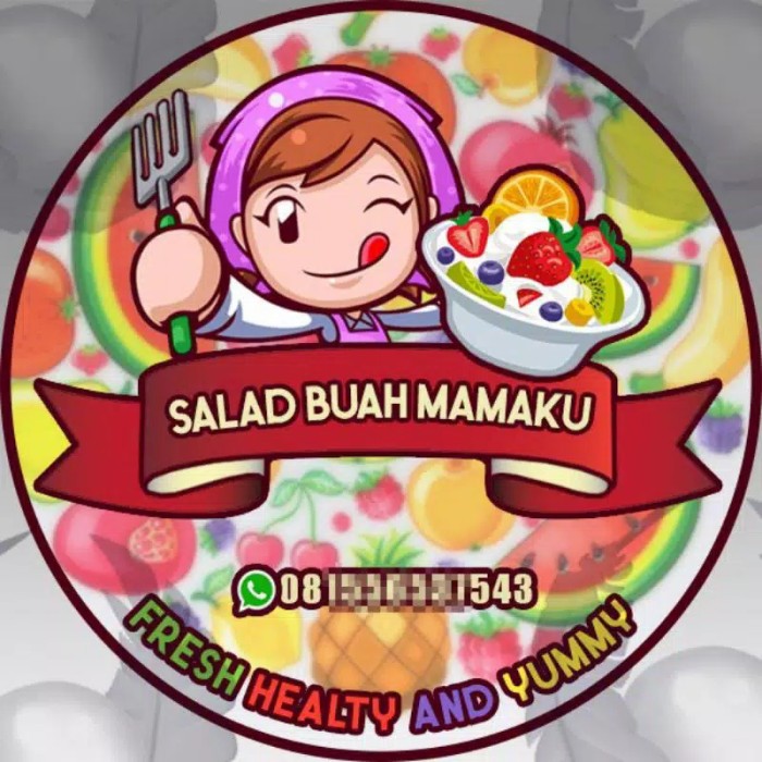 Detail Contoh Gambar Stiker Salad Buah Nomer 39