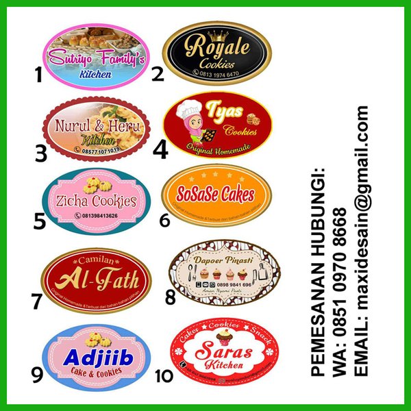 Contoh Gambar Stiker Toples Kue Kering - KibrisPDR