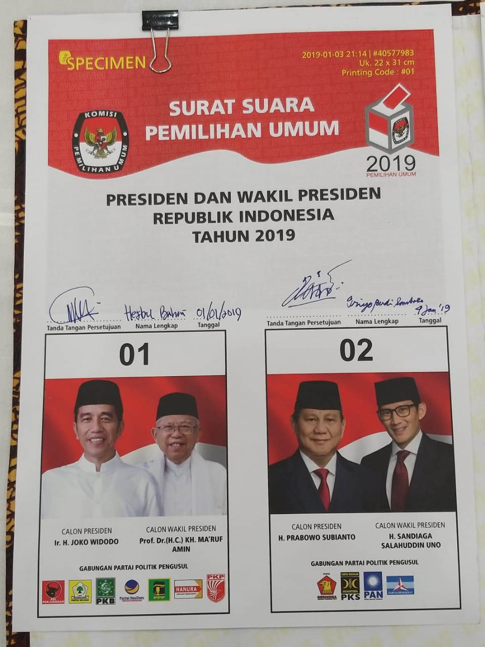 Detail Contoh Gambar Surat Suara Pemilu Nomer 48