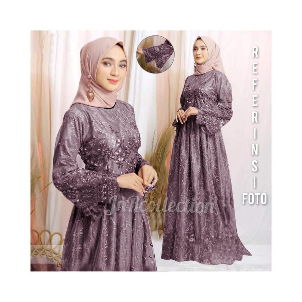 Detail Contoh Gamis Brokat Nomer 16
