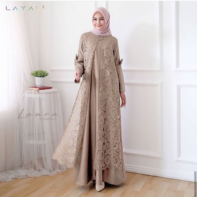 Detail Contoh Gamis Brokat Nomer 21