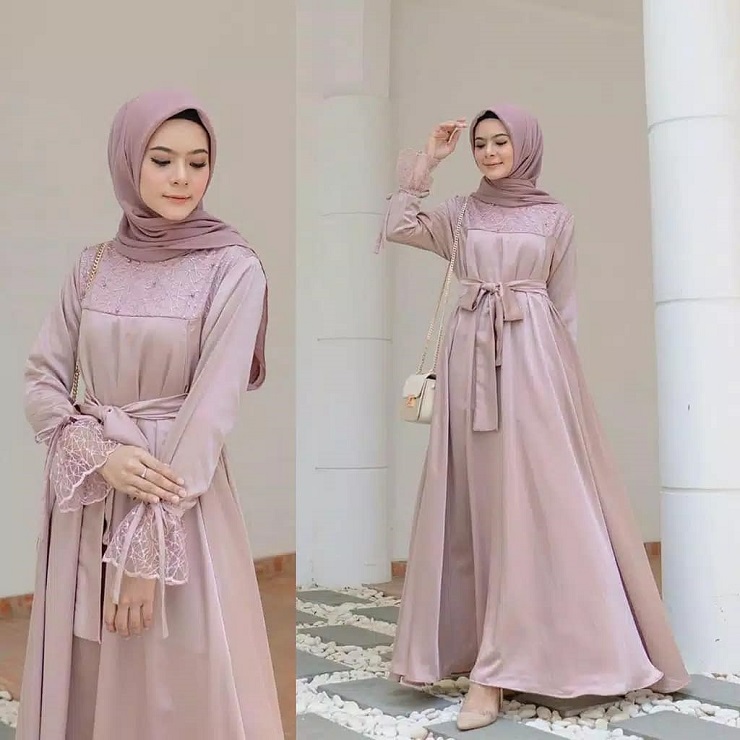 Detail Contoh Gamis Brokat Nomer 4