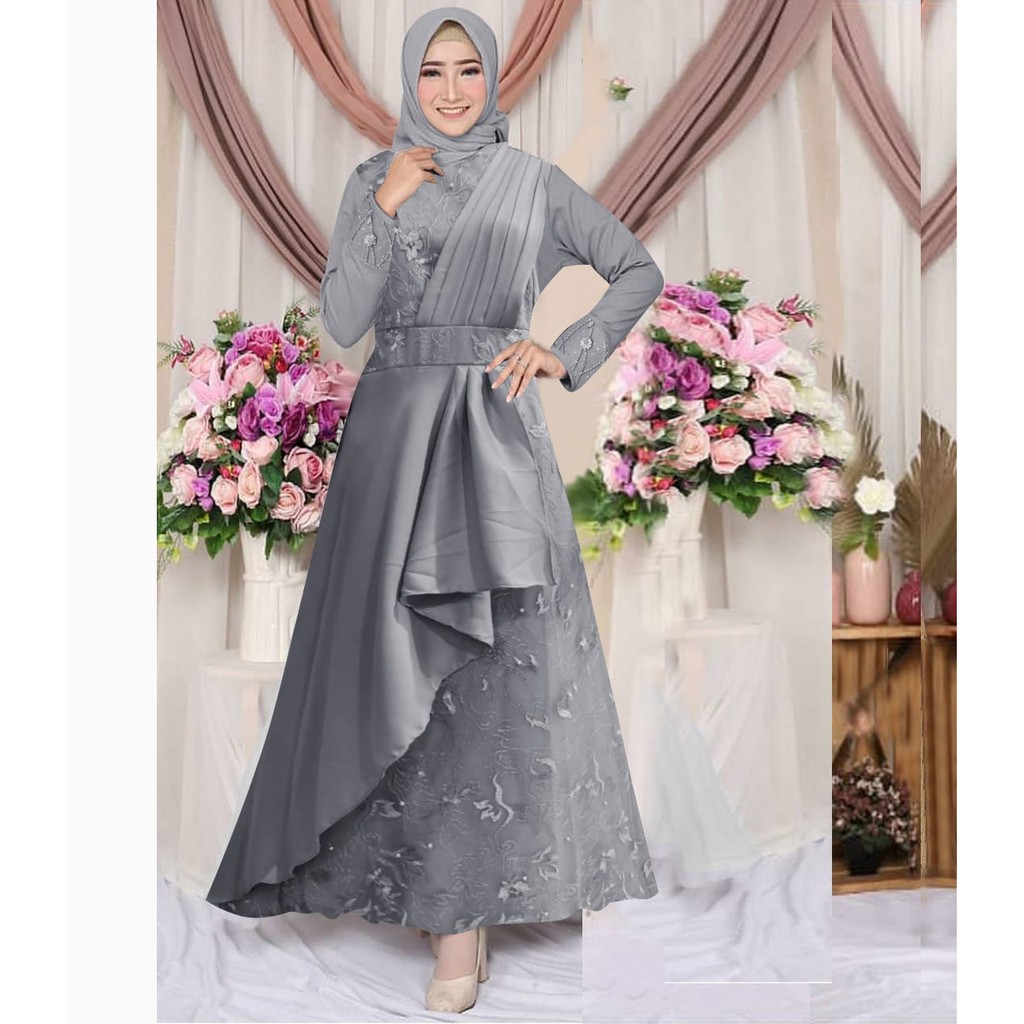 Detail Contoh Gamis Brokat Nomer 5