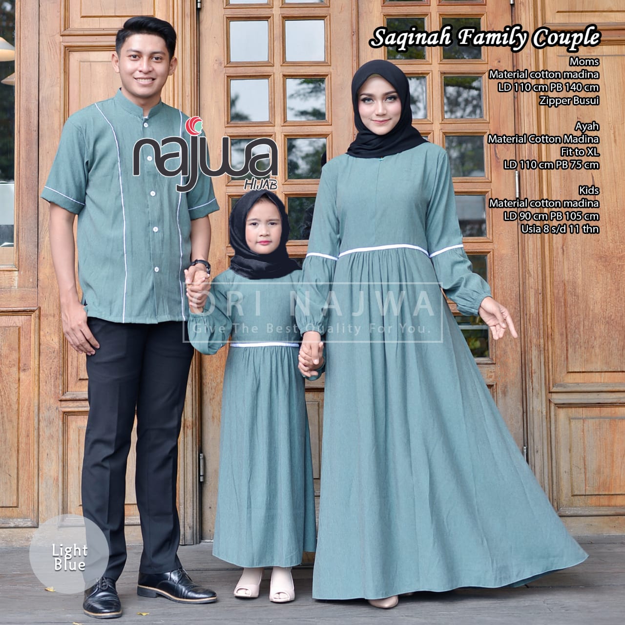 Detail Contoh Gamis Couple Keluarga Nomer 24