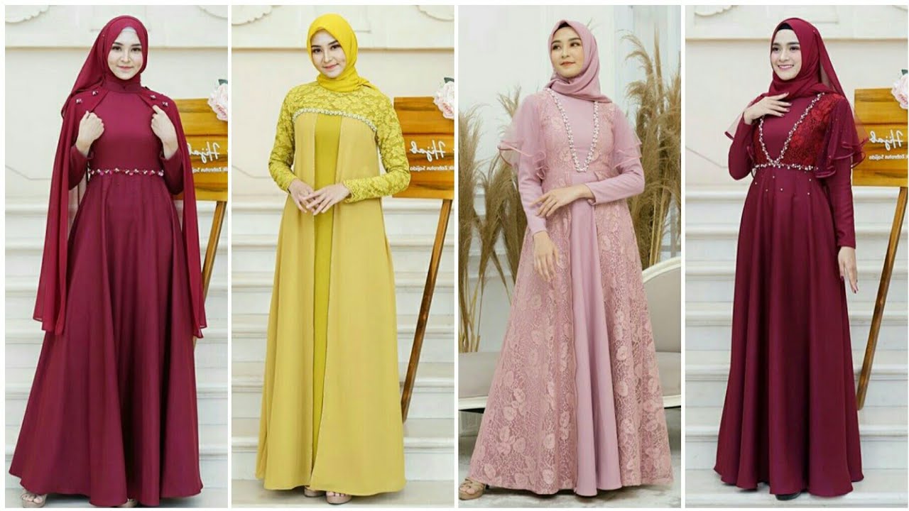 Detail Contoh Gamis Pesta Nomer 20