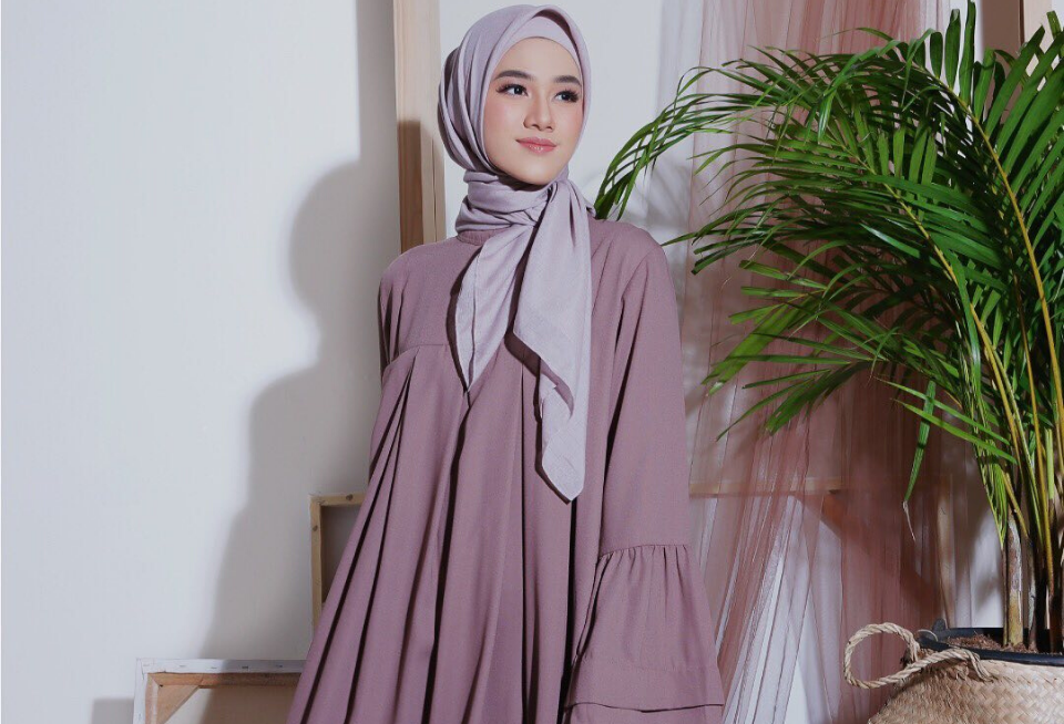 Detail Contoh Gamis Polos Nomer 22