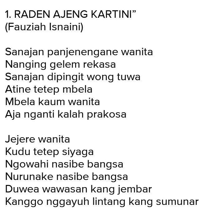 Contoh Geguritan Modern - KibrisPDR