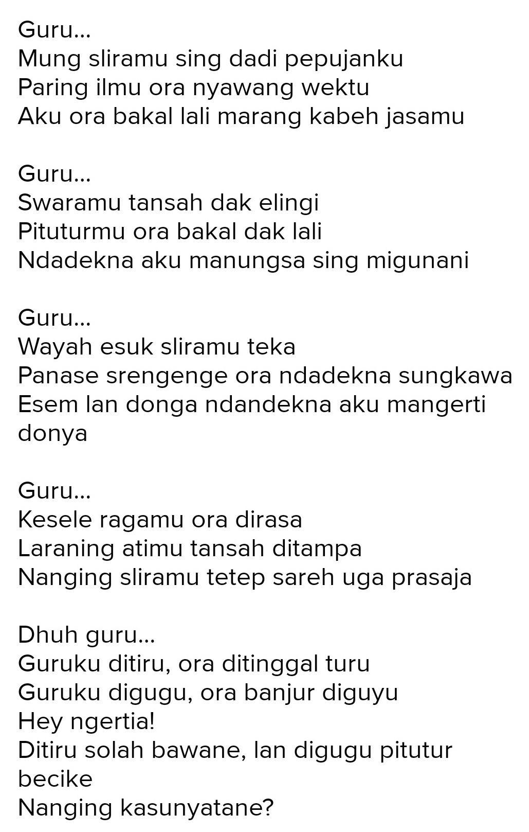 Contoh Geguritan Tema Guru - KibrisPDR