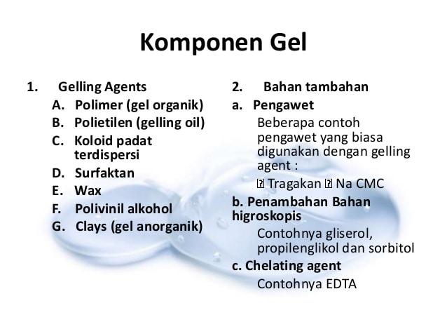 Detail Contoh Gelling Agent Nomer 3