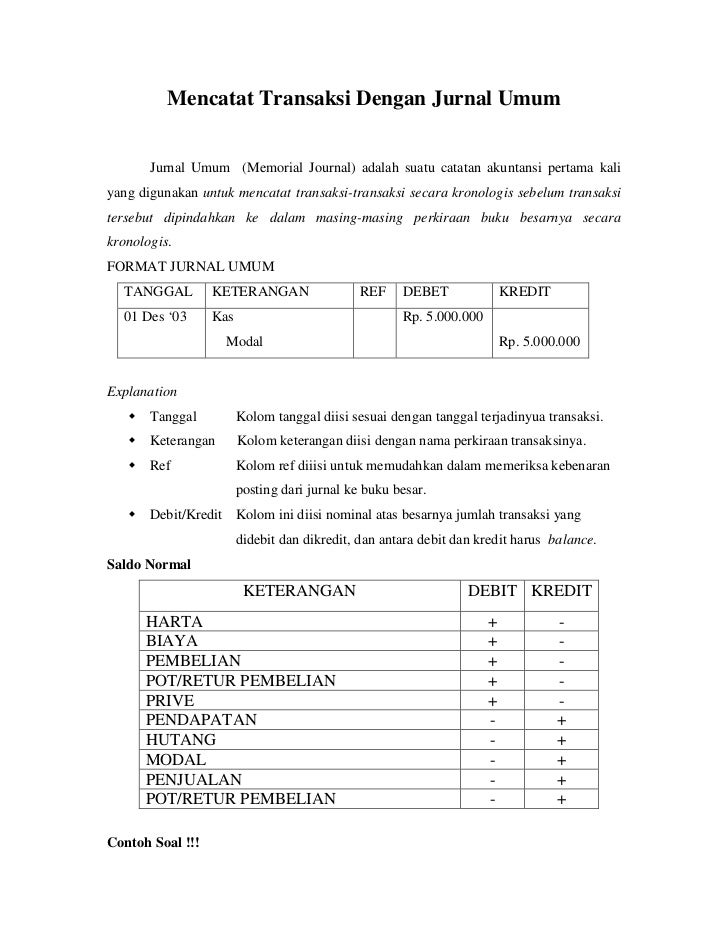 Detail Contoh General Journal Nomer 32