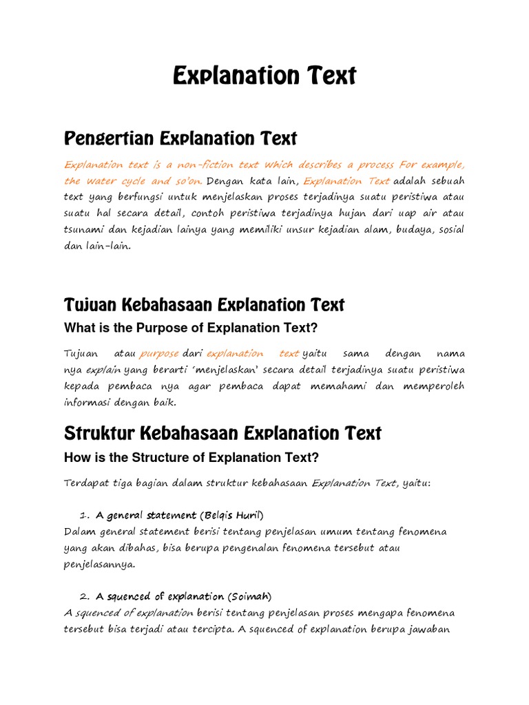 Detail Contoh General Statement Nomer 18