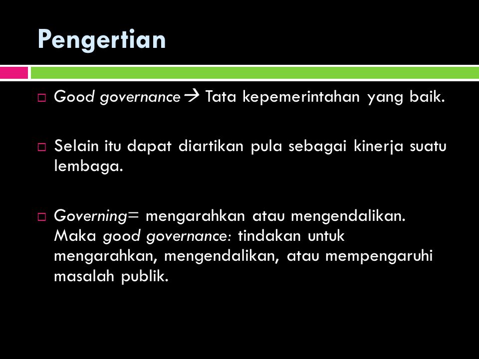 Detail Contoh Good Governance Nomer 19