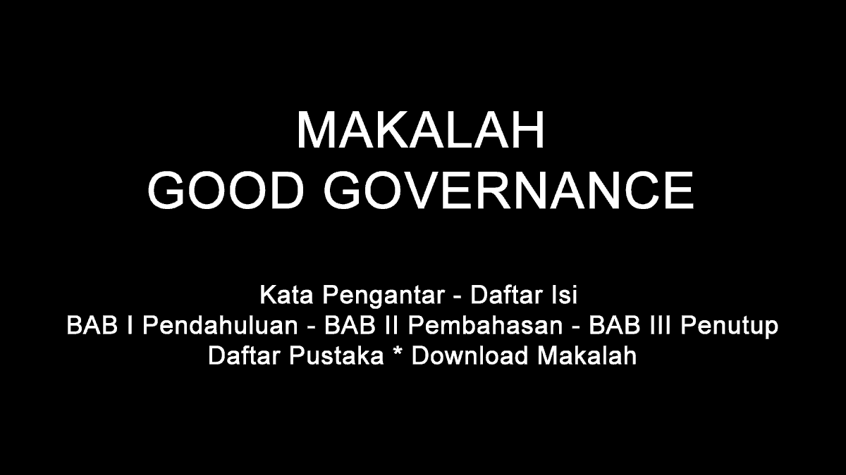 Detail Contoh Good Governance Nomer 38