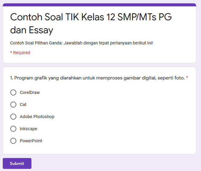 Detail Contoh Google Form Nomer 40